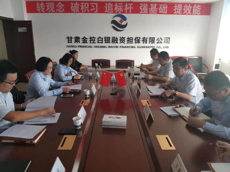 陳梅一行到金控白銀擔保調研工作