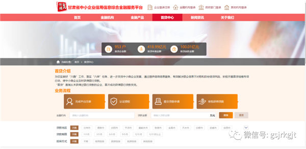 “隴信通”平臺首貸金額突破100億