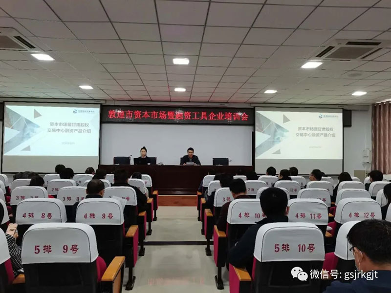 甘肅股權(quán)交易中心在敦煌市舉辦的資本市場暨融資工具培訓(xùn)會上作業(yè)務(wù)輔導(dǎo)